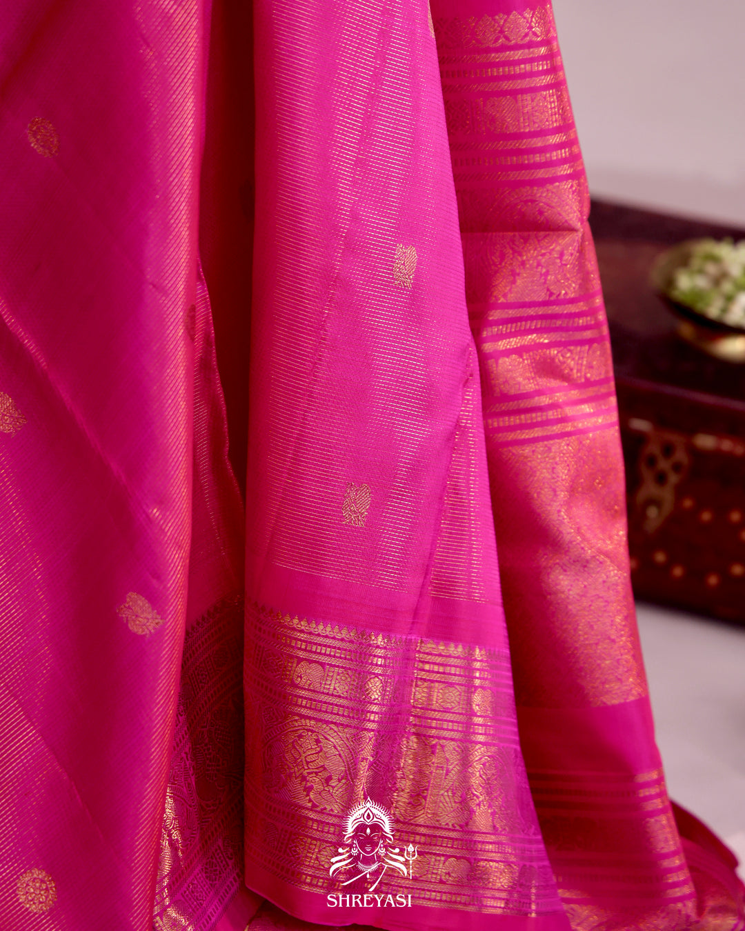 Handloom Kanjivaram Silk Saree with Real Zari