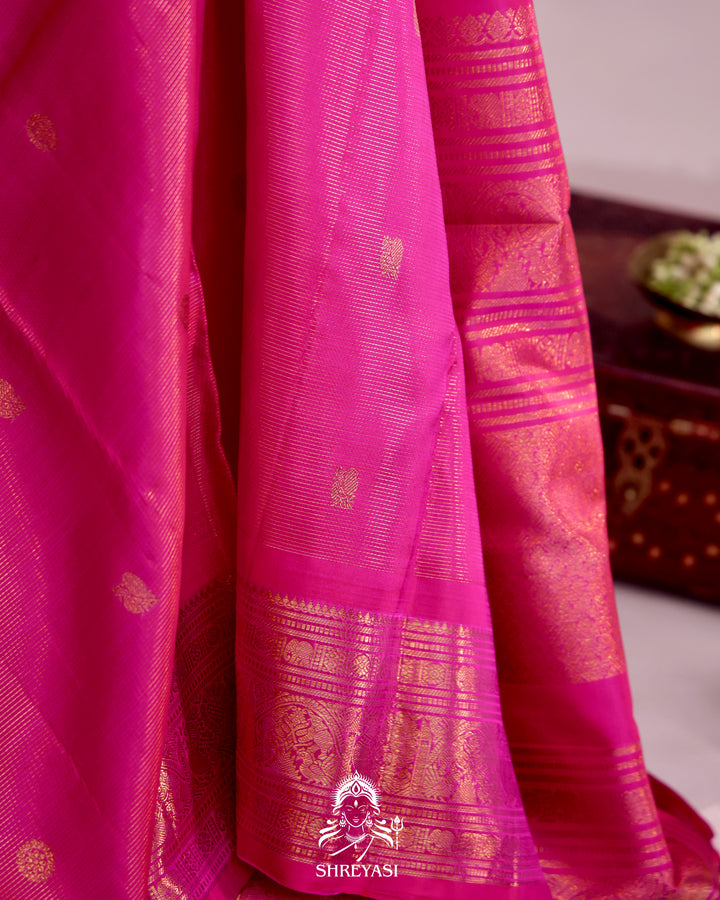 Handloom Kanjivaram Silk Saree with Real Zari