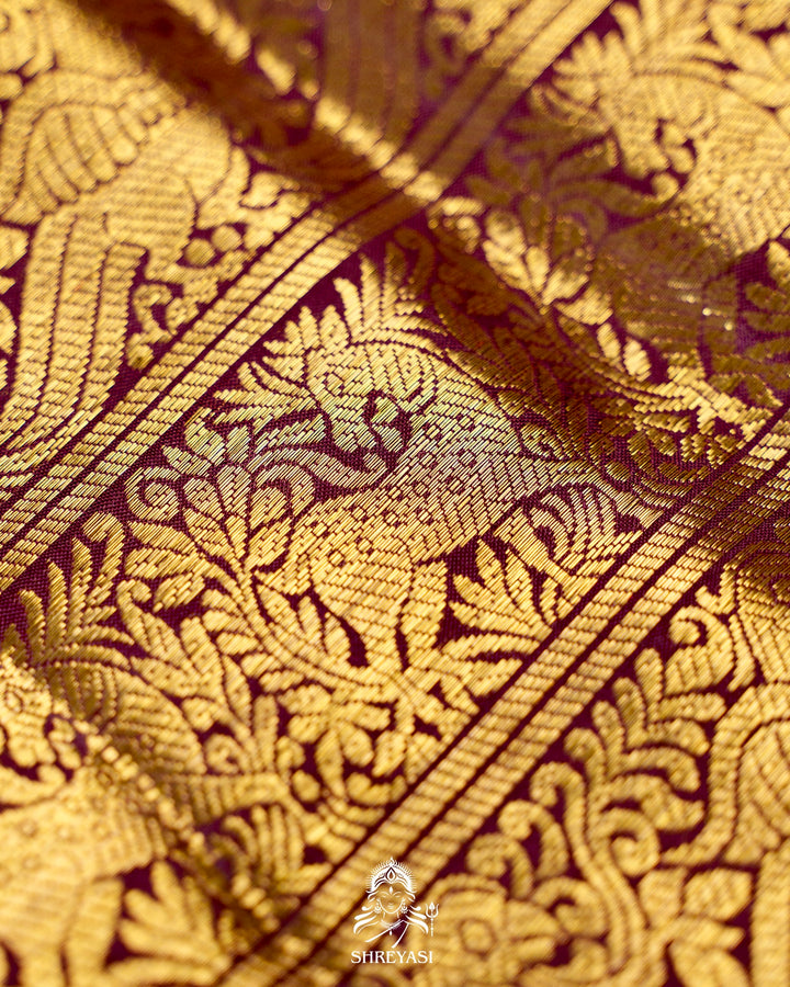 Handloom Pure Kanjivaram Silk Saree in Real Zari