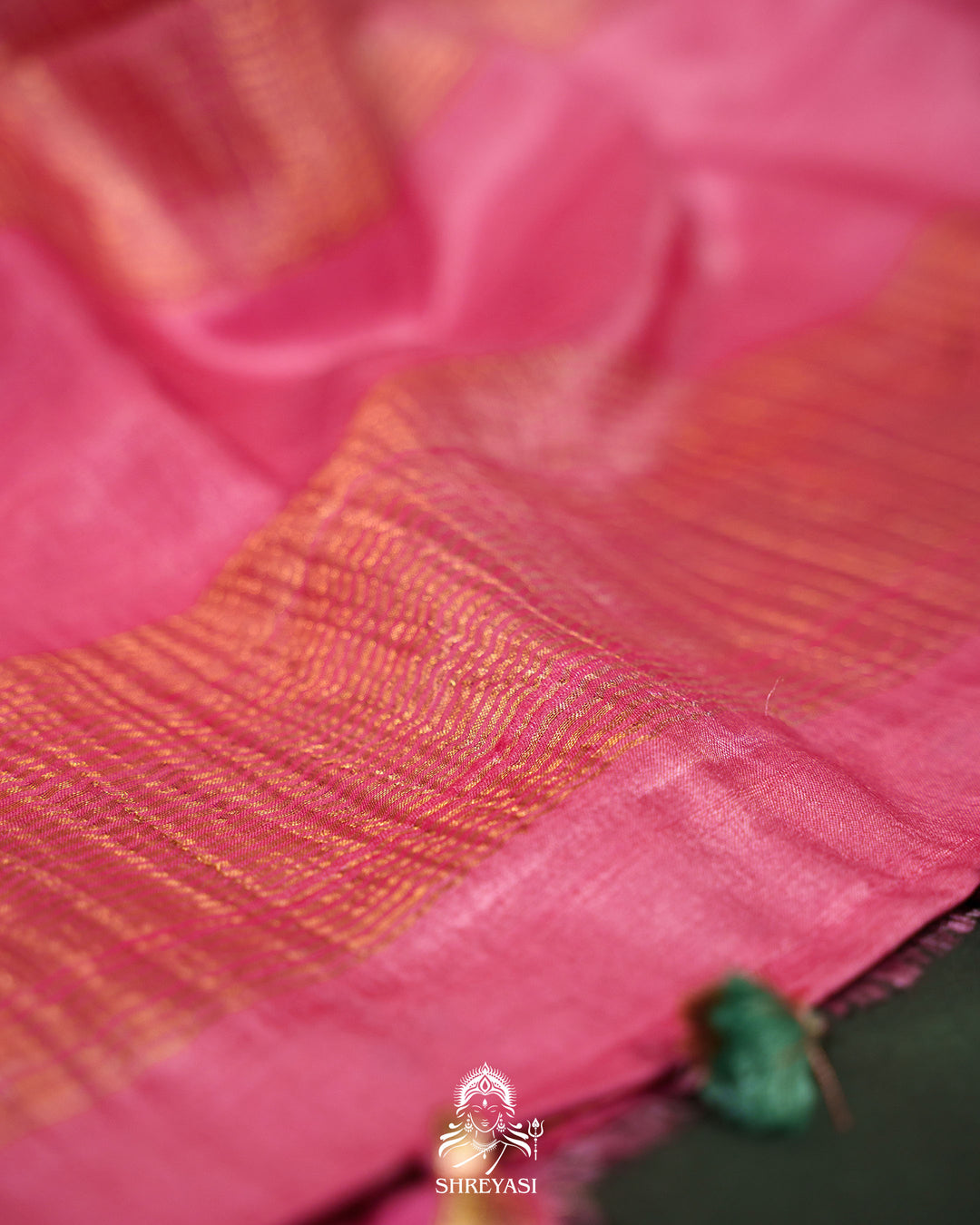 Handloom Pure Desi Tussar Silk Saree with Petit Point Embroidery