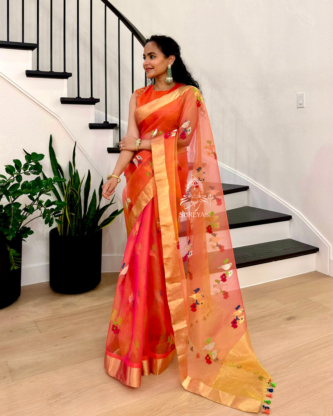 Chanderi Katan Silk Saree