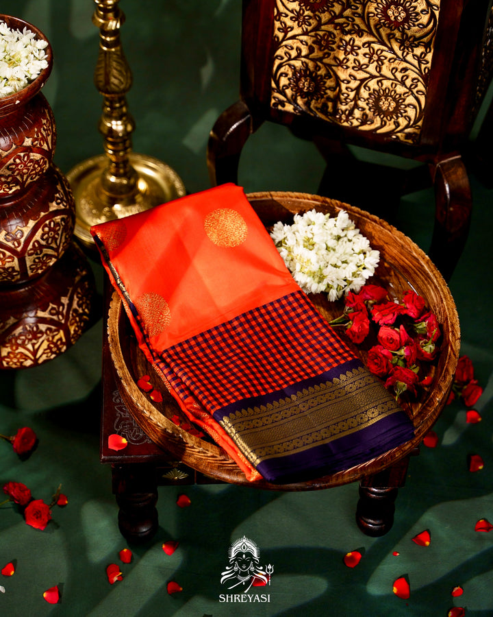 Handloom Pure Kanjivaram Silk Saree with Real Zari