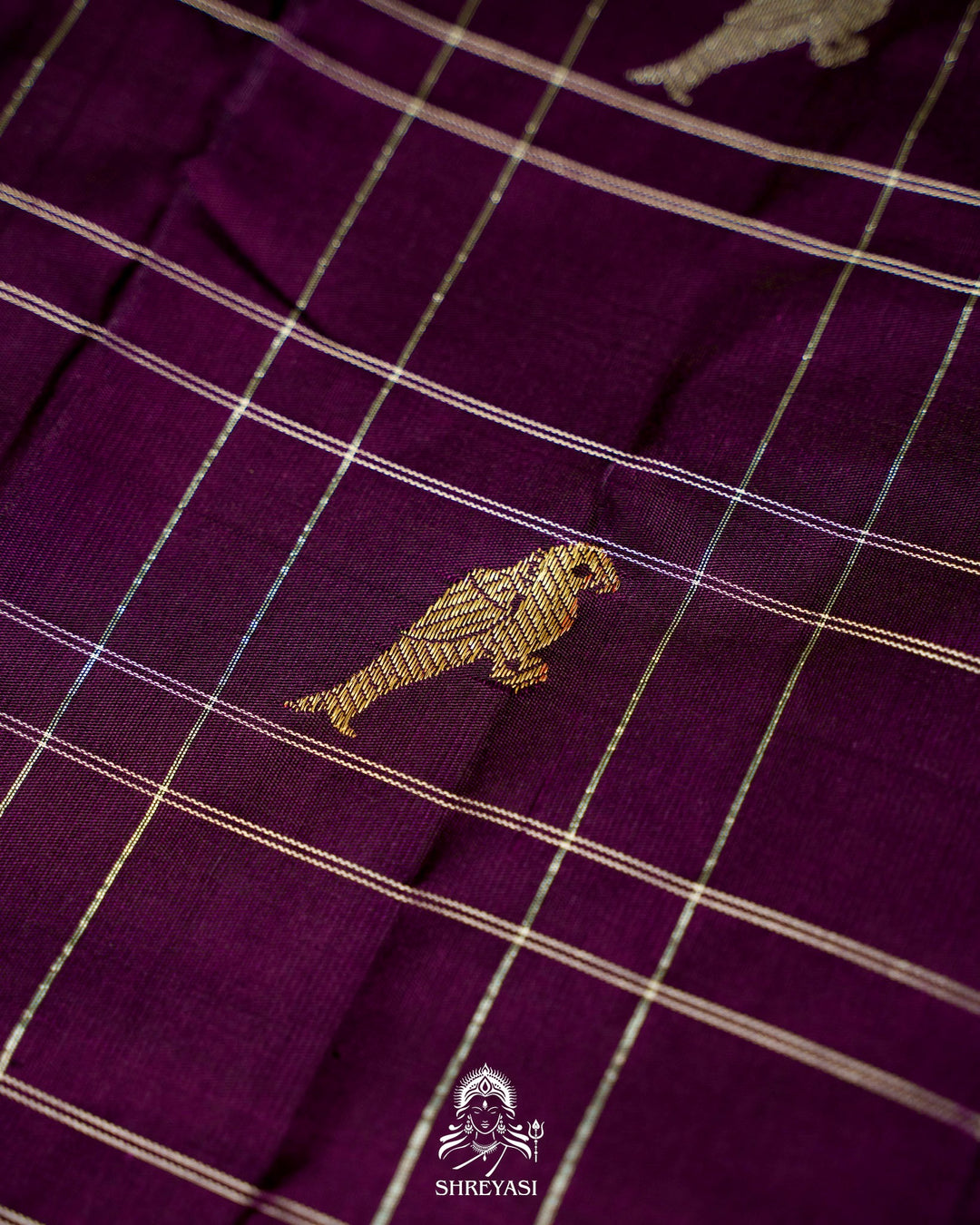 Handloom Pure Gadwal Silk Saree with Kuttu Korvai Border, Zari Checks & Traditional Motifs