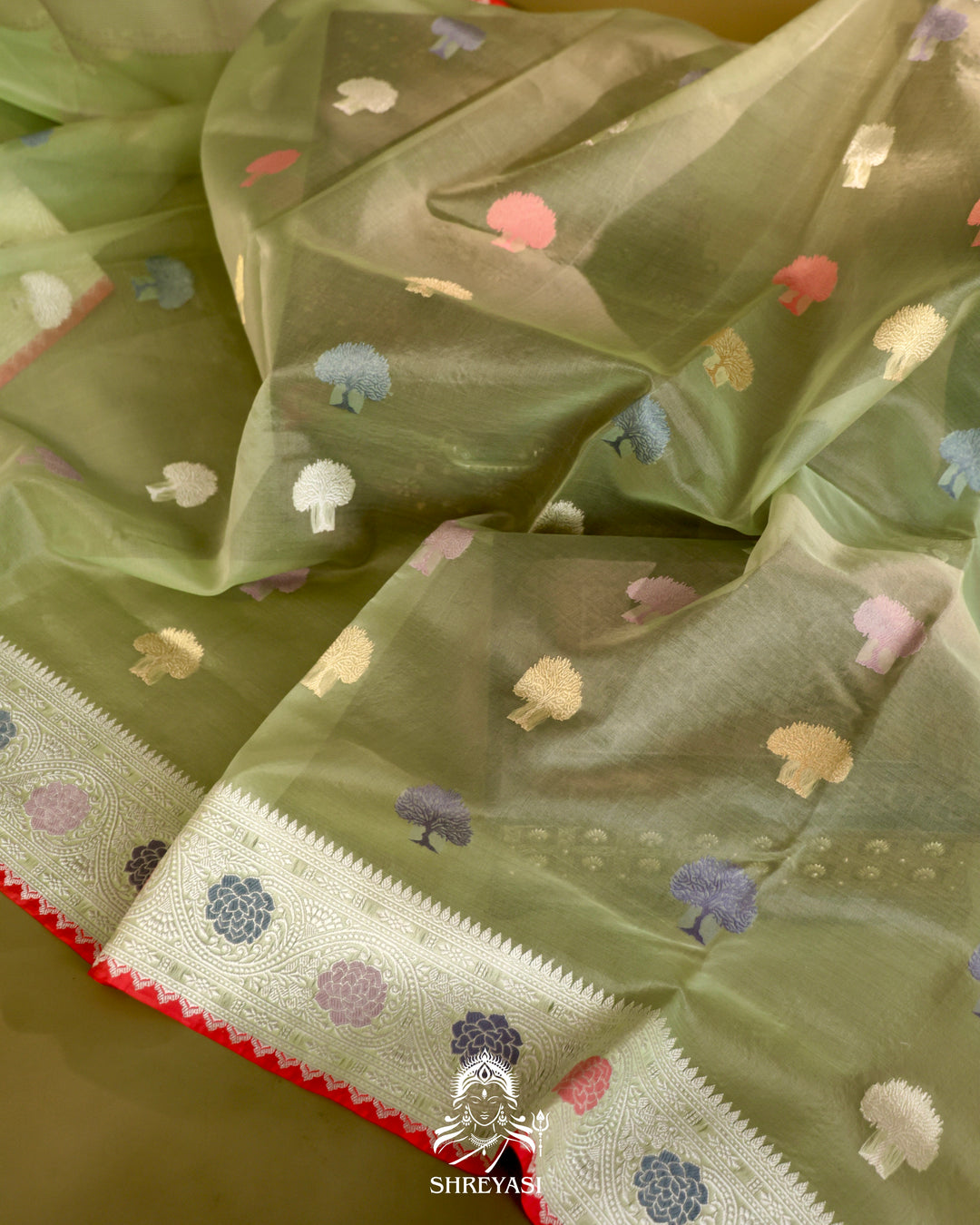 Banarasi Ektara Kora Silk Saree