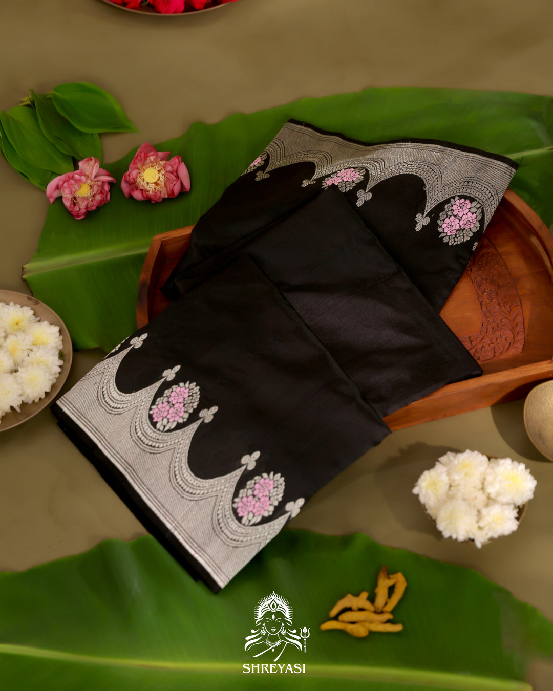 Chanderi Silk Saree with Silver Zari