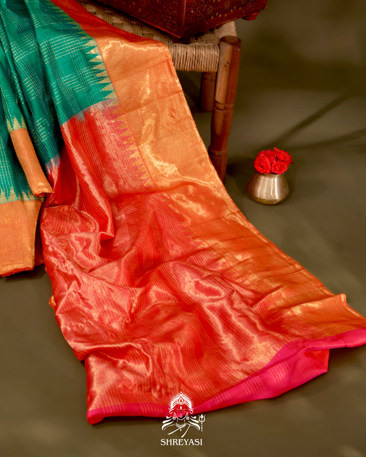Gadwal Silk Saree with Tissue Border