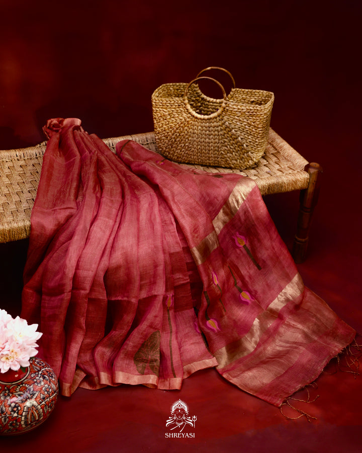 Silk Linen Saree