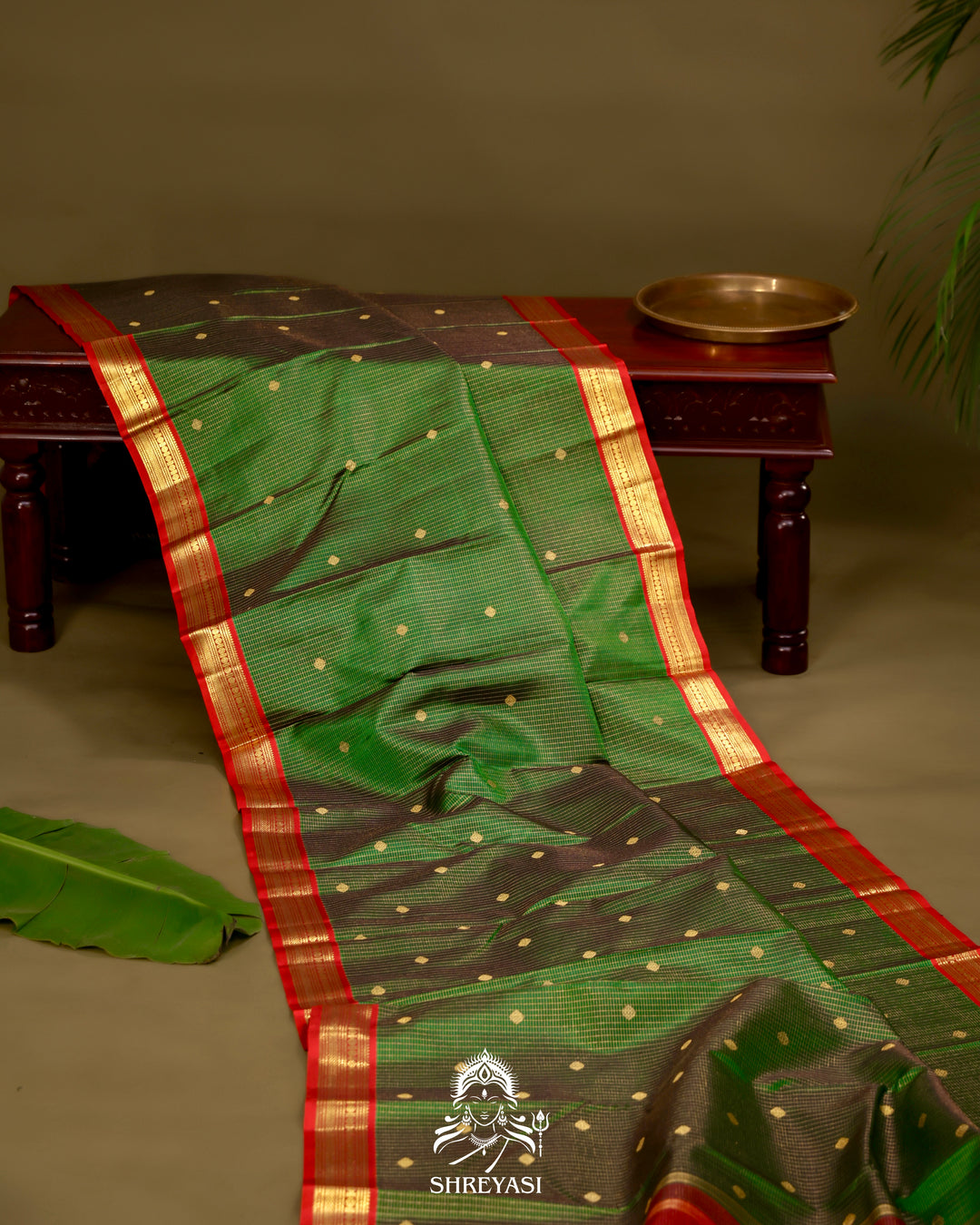 Kanjivaram Silk Saree with Real Zari and Vairoosi Weaving