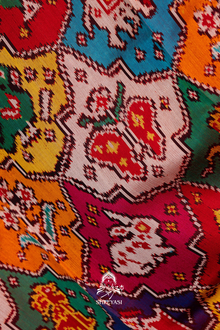 Handloom Pure Twill Patola Silk Saree