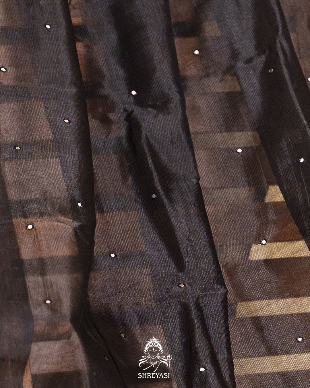 Handloom Pure Mangalagiri Silk Sarees with Mirror Work & Embroidery | Pen Kalamkari Blouse