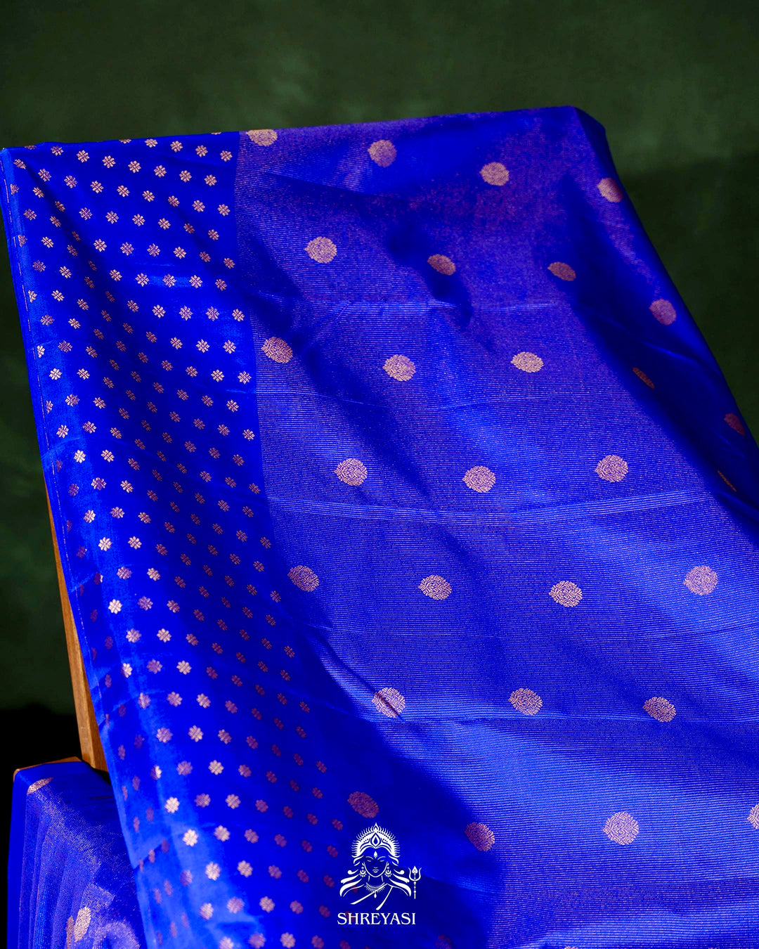 Handloom Pure Kanjivaram Silk Saree in Royal Blue