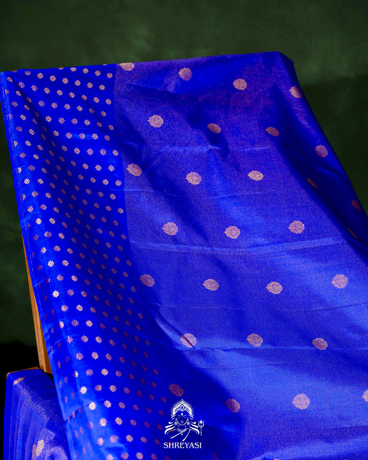 Handloom Pure Kanjivaram Silk Saree in Royal Blue