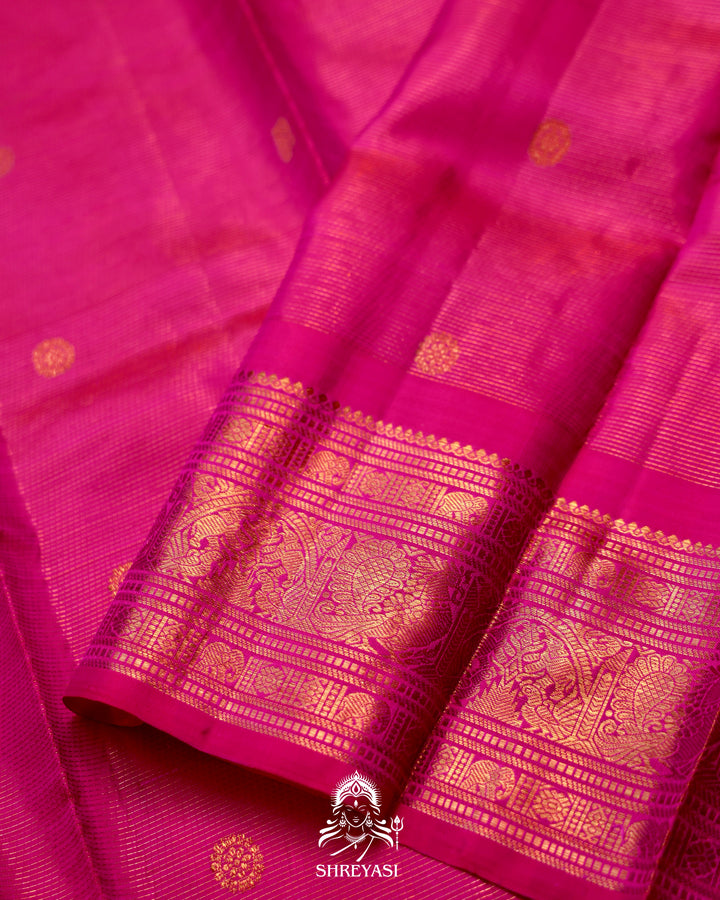 Handloom Kanjivaram Silk Saree with Real Zari