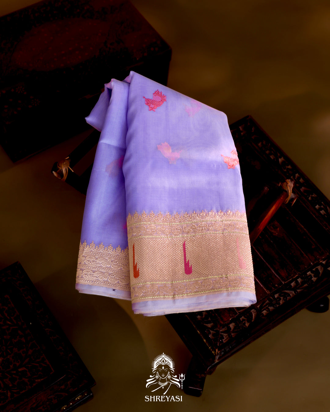 Banarasi Ektara Kora Silk Saree